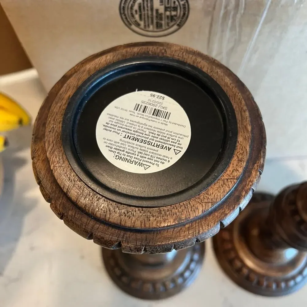 Pillar Candle Holder Pair